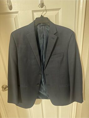 Michael Strahan Men's Navy Blazer with Notch Lapel